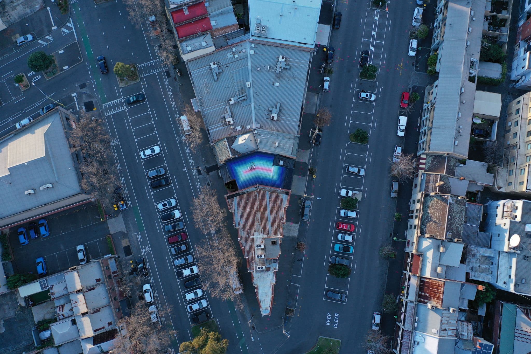 Studio Drez, Drez, Resene, Mural, Street Art, Colour, Op Art, Public Art, Contemporary Art, Street Art, West Melbourne, Chromatic Pulse