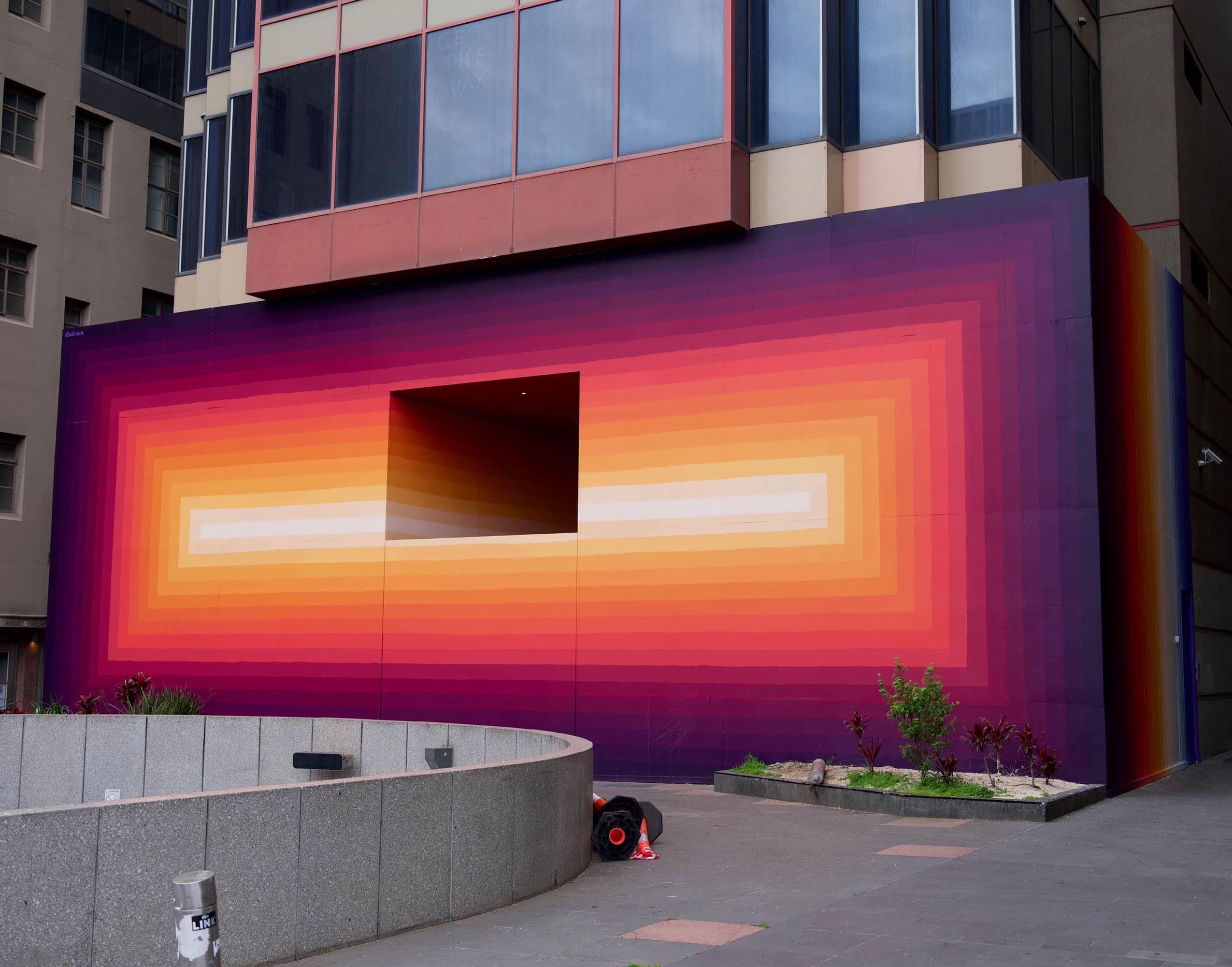 Studio Drez, Drez, Resene, Mural, Street Art, Colour, Op Art, Public Art, Contemporary Art, Street Art, Spring Street, Flash Forward, Chromatic Pulse