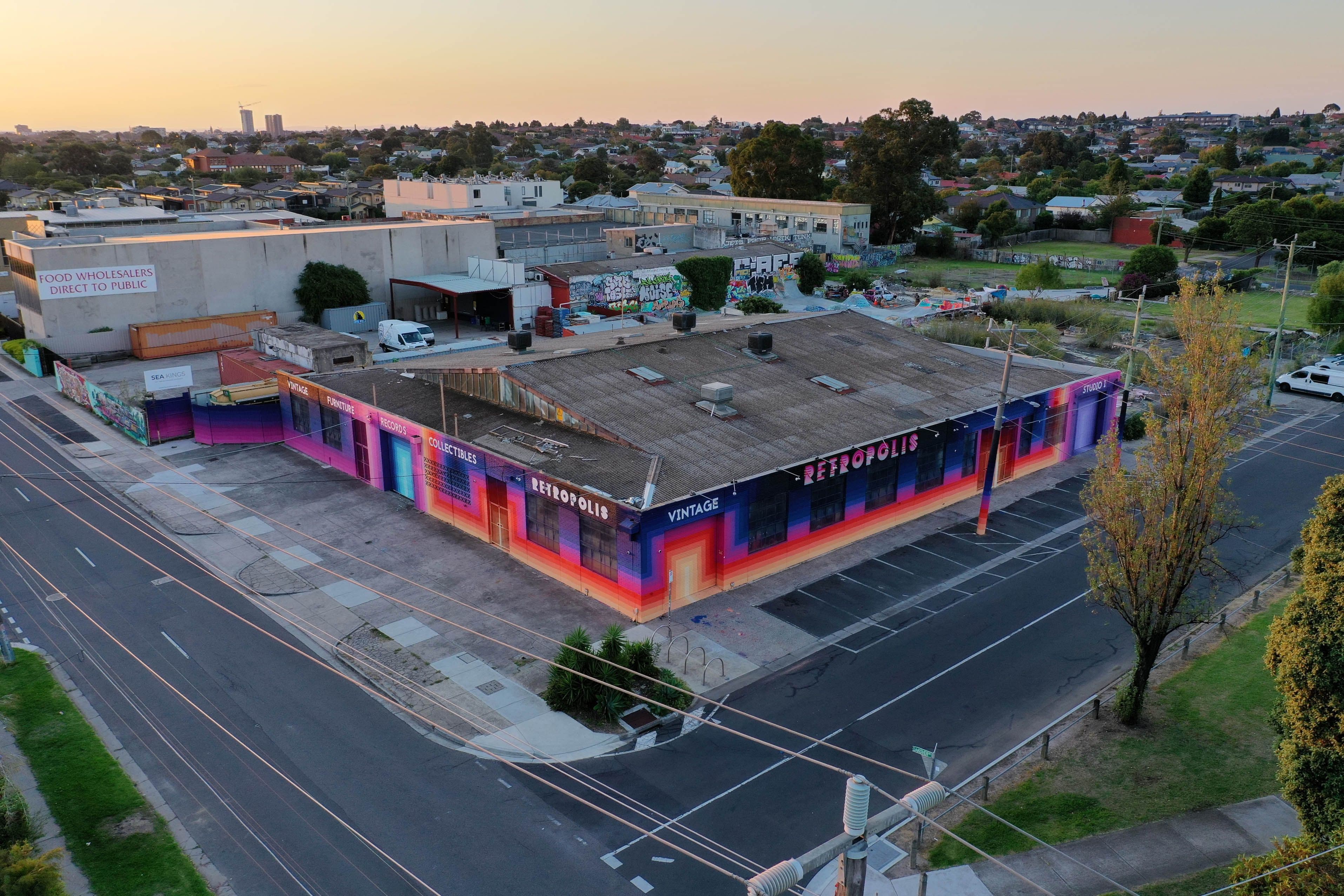 Studio Drez, Drez, Resene, Mural, Street Art, Colour, Op Art, Public Art, Contemporary Art, Street Art, Surface Festival, Mural Festival, Retropolis, Preston