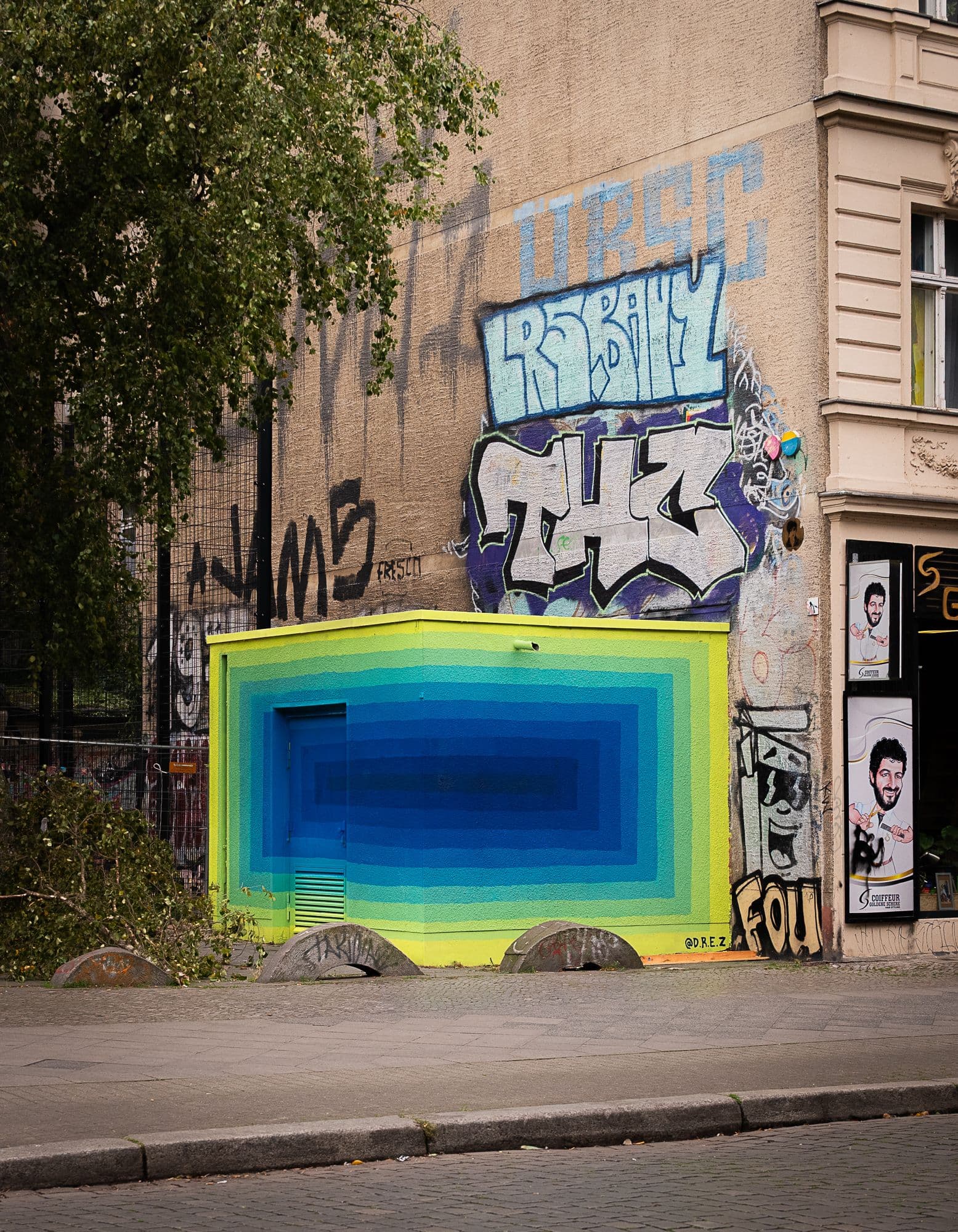 Studio Drez, Drez, Resene, Mural, Street Art, Colour, Op Art, Public Art, Kreuzberg, Berlin, Turkish Market